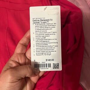 lululemon athletica Define Relaxed-Fit Jacket - Bright Pink